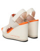 Calvin Klein Jeans Сандали Wedge Sandal Webbing YW0YW01073 Eggshell/Shocking Orange ACF - Mera.bg