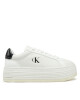 Calvin Klein Jeans Сникърси Bold Flatf Low Lace Mg YW0YW01766 Бял - Mera.bg