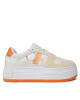 Calvin Klein Jeans Сникърси Bold Flatf Low Lace Mix Nbs Sat YW0YW01308 Бял - Mera.bg