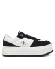 Calvin Klein Jeans Сникърси Bold Flatf Low Lace Mix YW0YW01742 Бял - Mera.bg