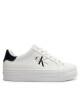 Calvin Klein Jeans Сникърси Bold Vulc Flatf Lace Lth Met YW0YW01393 Бял - Mera.bg