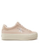 Calvin Klein Jeans Сникърси Bold Vulc Flatf Lace Lth Met YW0YW01393 Бежов - Mera.bg