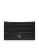 Calvin Klein Калъф за кредитни карти Ck Croc 6 Cc Cardcase LV04F1094G Черен - Mera.bg