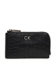 Calvin Klein Калъф за кредитни карти Ck Daily Zip Cardholder_Croco K60K612191 Черен - Mera.bg