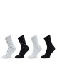 Calvin Klein Комплект 4 чифта дълги чорапи дамски Sock 4P Holiday 701225011 Black Combo 001 - Mera.bg