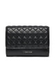 Calvin Klein Малък дамски портфейл Calvin Mini Quilt Small Trifold K60K611896 Черен - Mera.bg