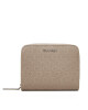 Calvin Klein Малък дамски портфейл Ck Must Aop Md Zip Around W Flap LV04F1037G Бежов - Mera.bg