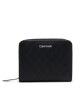 Calvin Klein Малък дамски портфейл Ck Must Medium Zip Around_Mono K60K612942 Черен - Mera.bg