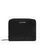 Calvin Klein Малък дамски портфейл Ck Must Medium Zip Around Wallet K60K611937 Черен - Mera.bg