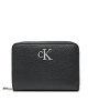Calvin Klein Малък дамски портфейл K60K612740 Черен - Mera.bg