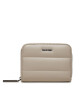 Calvin Klein Малък дамски портфейл Line Quilt Medium Zip Around K60K612201 Бежов - Mera.bg