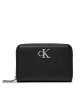 Calvin Klein Малък дамски портфейл Minimal Monogram Med Za K60K611500 Черен - Mera.bg