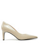 Calvin Klein Обувки на ток Heel Pump 70 - Brush L HW0HW02446 Бежов - Mera.bg