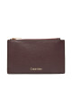 Calvin Klein Портфейл Foil Logo Top Zip Cardcase LV04F1090G Бордо - Mera.bg