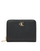 Calvin Klein Портфейл Minimal Monogrm Lthr Med Flap Zi LV04F1064G Черен - Mera.bg