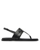 Calvin Klein Сандали Flat Tp Sandal Metal Bar Lth HW0HW02031 Черен - Mera.bg