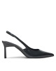 Calvin Klein Сандали Heel Slingback Pump 70 Saff Lth HW0HW02068 Черен - Mera.bg
