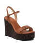 Calvin Klein Сандали Wedge Sndl 70W Hdw HW0HW00828 Cognac/Brown Mono 0HH - Mera.bg