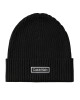 Calvin Klein Шапка Patch Chunky Rib Cotton Beanie LV04D8053G Черен - Mera.bg