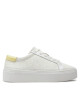 Calvin Klein Сникърси Flatform Cup Lace Up Epi Mono HW0HW01911 Бял - Mera.bg