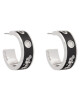 Coach Обици Enamel Horse & Carriage Hoop Earrings 37479036RHO003 Черен - Mera.bg