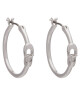 Coach Обици Signature Hoop Earrings 37408160RHO030 Сребрист - Mera.bg