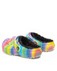 Crocs Чехли Classic Lined Spray Dye Clog K 208081 White/Multi - Mera.bg
