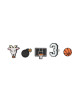 Crocs Декорация за обувки Jibbitz Basketball Star 5 pack 10009750 Черен - Mera.bg