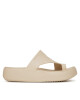 Crocs Джапанки Getaway Platform Toe Loop 210834 Бежов - Mera.bg