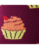 Cup of Sox Дълги чорапи unisex Bawełniany Muffin Z Taaaką Wiśnią B Бордо - Mera.bg