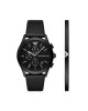 Emporio Armani Комплект часовник и гривна Paolo Gift Set AR80070SET Черен - Mera.bg