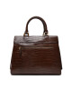 Guess Дамска чанта Katey Croc Luxury Satchel HWCB84 94260 Кафяв - Mera.bg