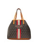 Guess Дамска чанта Vikky (SV) HWSV69 95240 BLACK LOGO/COGNAC - Mera.bg