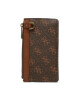 Guess Калъф за кредитни карти SMEVZL LEA81 Кафяв - Mera.bg