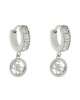 Guess Обици Huggie Me JUBE03 147JW Сребърно родиево покритие - Mera.bg