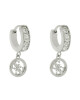 Guess Обици Huggie Me JUBE03 147JW Сребърно родиево покритие - Mera.bg