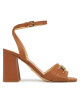 Guess Сандали FLJGRT LEA03 Кафяв - Mera.bg