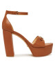 Guess Сандали FLJSET LEA03 Кафяв - Mera.bg