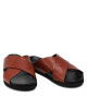 Inuikii Чехли Crossed 50106-007 Brown - Mera.bg