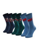 Jack&Jones Комплект 3 чифта дълги чорапи мъжки Jacsanta Claus Sock Giftbox 12198046 Navy Blazer/Blue - Mera.bg