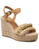 Kanna Еспадрили 21KV21056 Rafia Natural/Camel - Mera.bg