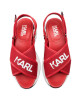 KARL LAGERFELD Сандали KL61705 Red Knit Textile w/Black - Mera.bg