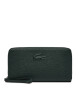 Lacoste Голям дамски портфейл Large City Court leather Billfold NF4508IE Зелен - Mera.bg