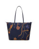 LAUREN RALPH LAUREN Дамска чанта Medium Keaton Belting Nylon Tote Bag 431916737027 Тъмносин - Mera.bg
