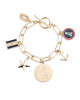 LAUREN RALPH LAUREN Гривна Br 7.25In Nautical Charm Flex 14B00464 Златист - Mera.bg