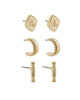 LAUREN RALPH LAUREN Комплект 3 чифта обеци 14G00849 Златист - Mera.bg