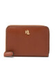 LAUREN RALPH LAUREN Малък дамски портфейл Sm Zip Wllet 432876729004 Кафяв - Mera.bg