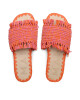 Manebi Чехли Fringed Knots Raffia Leather Sandals V 3.2 Y0 Orange Pink Melange - Mera.bg