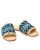 Manebi Чехли Leather Sandals S 1.4 Y0 Blue Pattern - Mera.bg