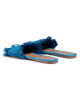 Manebi Чехли Leather Sandals S 1.9 Y0 Electric Blue Fringed - Mera.bg